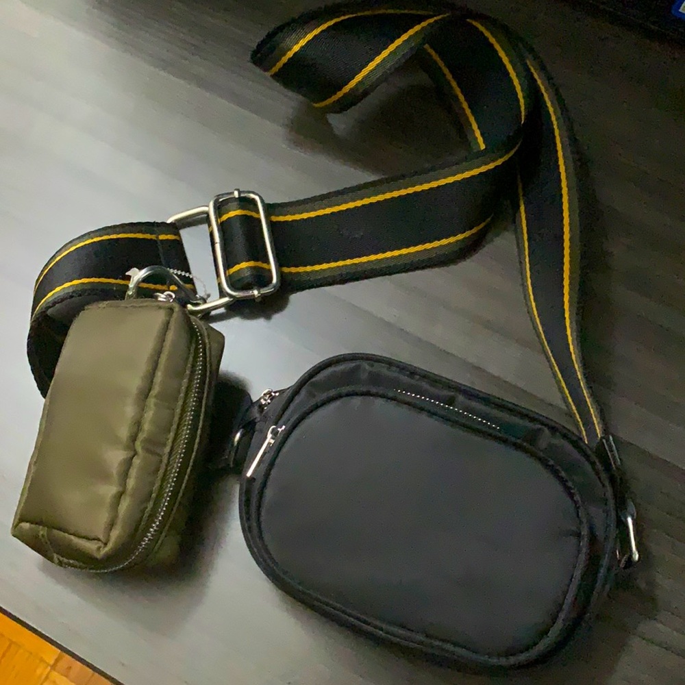 Zara Black and Olive Crossbody Bags